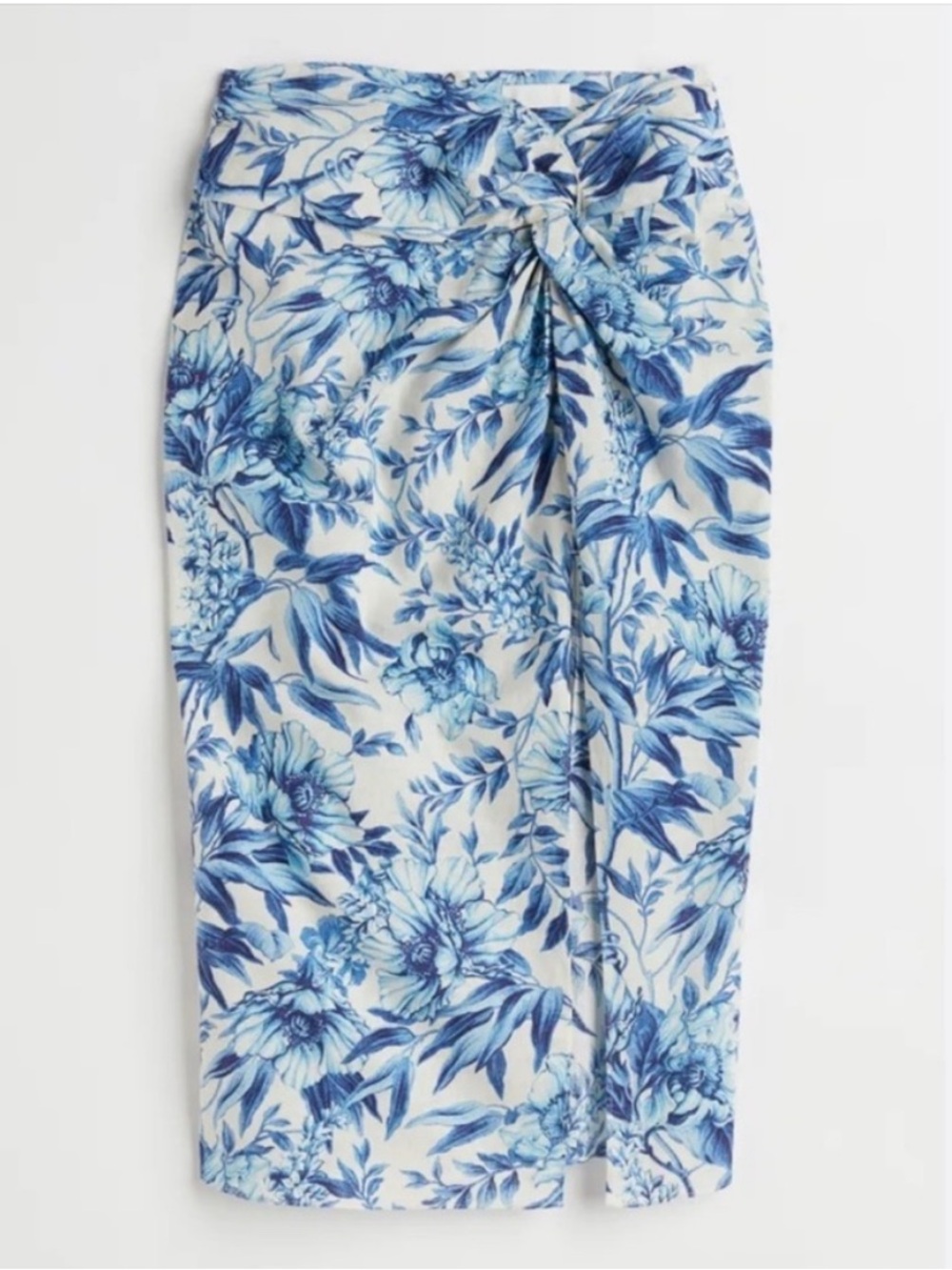 H&M linen blend floral midi skirt - Size 4